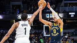 NBA简报:步行者133-111击溃篮网 哈利伯顿27+13&三节打卡 托马斯22分