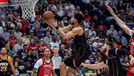 NBA简报:太阳124-111客胜鹈鹕 布克52+9&半场37分 杜兰特20+7 锡安30+5