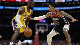 NBA简报:湖人125-120客胜奇才 浓眉35+18 詹姆斯25+7+9 普尔29+5