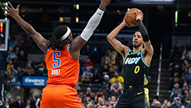 NBA简报:步行者126-112战胜雷霆 哈利伯顿8+11 西卡21分 SGA&杰伦威缺阵