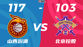 CBA简报:山西117-103大胜北控 原帅20分 张宁19+10+6 廖三宁22分