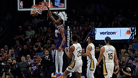 NBA简报:鹈鹕113-105力克太阳 锡安29+10+5帽&末节12分 太阳三巨头空砍81分