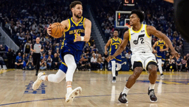NBA简报:勇士118-110击退爵士 克莱32+5 库明加复出21+10 库里维金斯缺阵