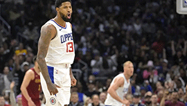 NBA简报:快船120-118击溃骑士 乔治39分&准绝杀+死亡封盖 哈登末节未登场