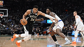 NBA简报:尼克斯122-109战胜雄鹿 布伦森43+6+8 迪文弑旧主 字母28+15+8