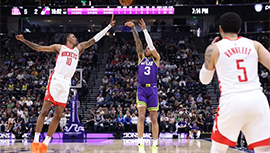 NBA简报:爵士124-121力克火箭 范弗里特空砍42分 杰伦-格林仅打19分钟