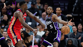 NBA简报:鹈鹕135-123赛季五杀国王 锡安31+6 CJ三分12中9 福克斯33+8