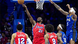 NBA简报:76人125-113击退魔术 恩比德32+13+7 马克西28分 班凯罗23中7