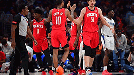 NBA简报:火箭116-105力克快船 阿门18+11+10 惠特摩尔21+6 曼恩24分