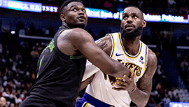 NBA简报:湖人124-108轻取鹈鹕锁第八 老詹掌控全场砍28+11+17+5 浓眉30+11伤退