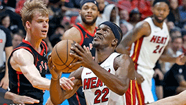 NBA简报:热火118-103轻取猛龙 巴特勒15+5 阿德巴约17+6