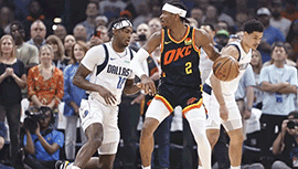 NBA简报:雷霆135-86击溃独行侠 亚历山大15+6 切特13+9