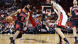 NBA简报:热火112-91淘汰公牛晋级季后赛 巴特勒伤缺 希罗24+10+9