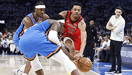 NBA简报:雷霆124-92大胜鹈鹕2-0领先 青年军火力全开！亚历山大33分