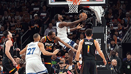 NBA简报:森林狼126-109再胜太阳夺赛点 爱德华兹36+9+5 三巨头76分