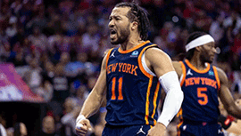 NBA简报:尼克斯97-92力克76人领先3-1 布伦森季后赛新高47+10 恩比德末节隐身
