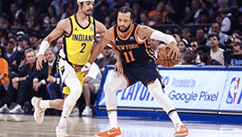 NBA简报:尼克斯130-121再胜步行者2-0 五大首发三人合砍85分两人准三双
