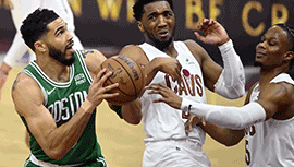 NBA简报:绿军106-93j击败骑士夺回主场优势 双探花合砍61分&米切尔33+6
