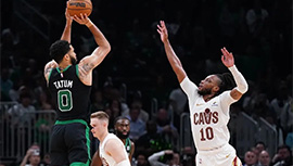 NBA简报:绿军113-98淘汰骑士连续3年进东决 塔图姆准三双&莫布里33+7