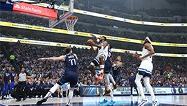 NBA简报:森林狼105-100险胜独行侠1-3 华子29+10+9 唐斯下半场20分 077欧文打铁