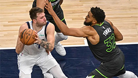 NBA简报:独行侠124-103大胜森林狼进总决赛 东欧合砍72分