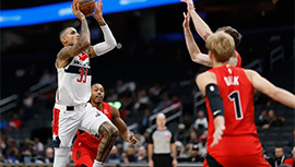 NBA简报:奇才113-95击退猛龙 库兹马22+6 普尔三分6中0 巴恩斯16+8
