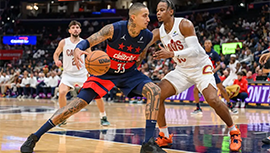 NBA简报:骑士135-116轻取奇才迎3连胜 米切尔30+5 阿伦10中10 库兹马16中3