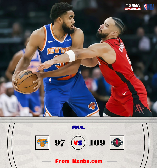 NBA简报:火箭109-97胜尼克斯 申京25+14 格林末节救赎致命三分 布伦森29+8
