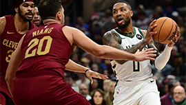 NBA简报:雄鹿114-116再负骑士 字母哥缺阵 利拉德空砍36+7 加兰39+8