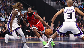 NBA简报:快船104-88力擒国王 哈登22+6+9 福克斯29+7+7 小萨24+15