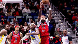 NBA简报:勇士112-108力擒鹈鹕 库里19+7+7 维金斯30分 莺歌18+7