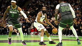 NBA简报:森林狼93-92逆转快船 爱德华兹21分 哈登20+6+11+5断
