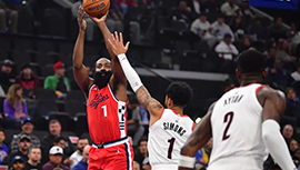 NBA简报:快船127-105击溃开拓者 鲍威尔30分 哈登23+7