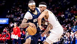 NBA简报:鹈鹕126-124胜太阳终结9连败 莺歌复出29+7 CJ25+6 布克28分