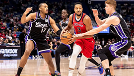 NBA简报:国王111-109力克鹈鹕 小萨32+20 CJ末节17分 穆雷8失误&绝平被帽