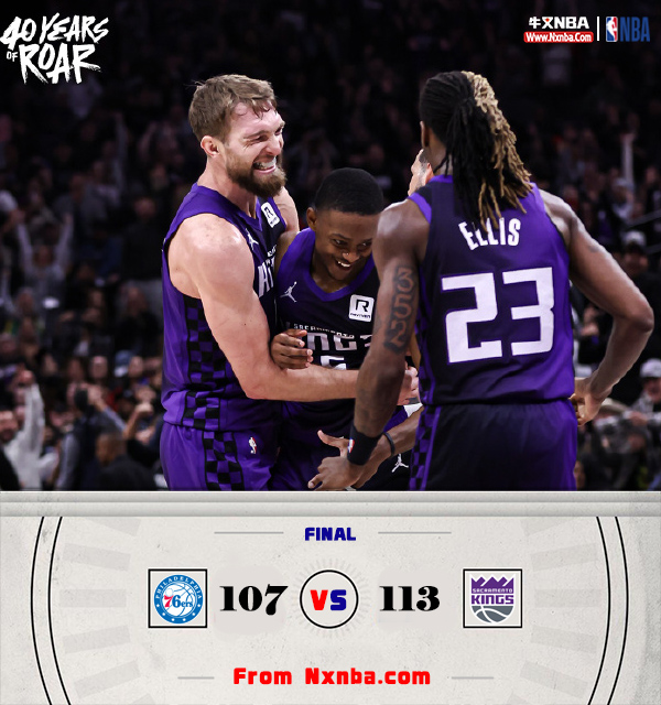 NBA简报:国王113-107战胜76人 最后3分半15-0！福克斯35分 乔治30分&连续致命失误