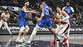 NBA简报:独行侠117-111逆转开拓者 华盛顿23+13 莱夫利21+15