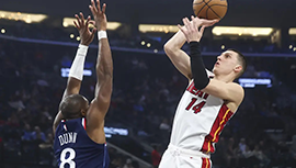 NBA简报:快船109-98逆转热火 哈登26+11 祖巴茨21+20 希罗32+11