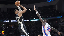 NBA简报:雄鹿123-109击败76人 字母哥34+15+6 利拉德25+5 马克西37+6+7