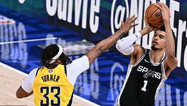 NBA简报:步行者136-98复仇马刺 哈利伯顿三节28分 文班20+11 巴恩斯25+7