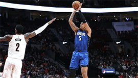 NBA简报:开拓者119-90魔术 艾顿22+8 亨德森23+7 小瓦格纳24分