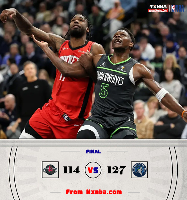 NBA简报:森林狼125-114逆转送火箭 华子41+7+6&末节16分 杰伦-格林28+6