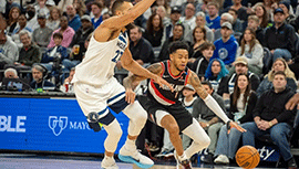 NBA简报:森林狼114-98击败开拓者 末节38-14！麦克丹尼尔斯30+10 西蒙斯21分