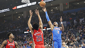 NBA简报:雷霆137-101击溃鹈鹕 亚历山大三节31分 锡安17+5