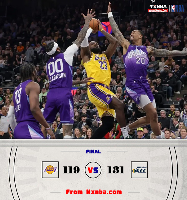 NBA简报:爵士复仇终结湖人 东契奇16+5失误 詹姆斯18+7 马卡32+5