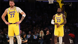 NBA简报:黄蜂100-97险胜湖人 三球关键挑篮 詹姆斯26+11失绝平 东契奇三分9中1