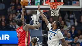 NBA简报:鹈鹕119-115险胜森林狼 锡安29+5+8 爱德华兹19中5&17罚15中